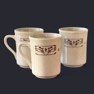 (3) Vintage MCM SYRACUSE CHINA #SY465 Restaurant Ware 8 oz. Coffee Mug Cup USA